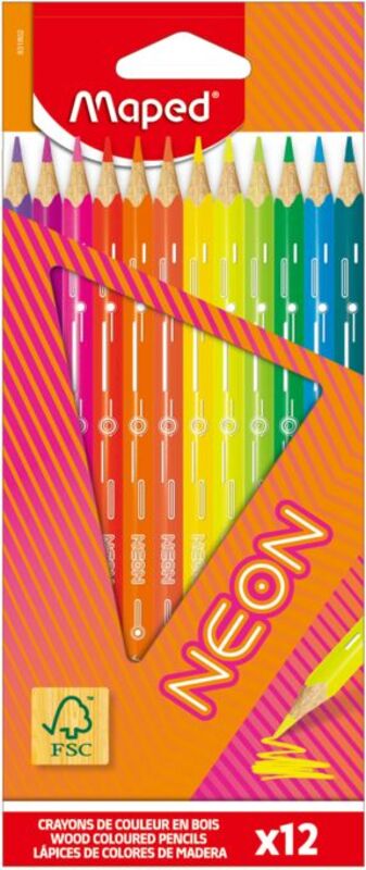 Maped Ξυλομπογιές Neon 12Τμχ (831802FC)