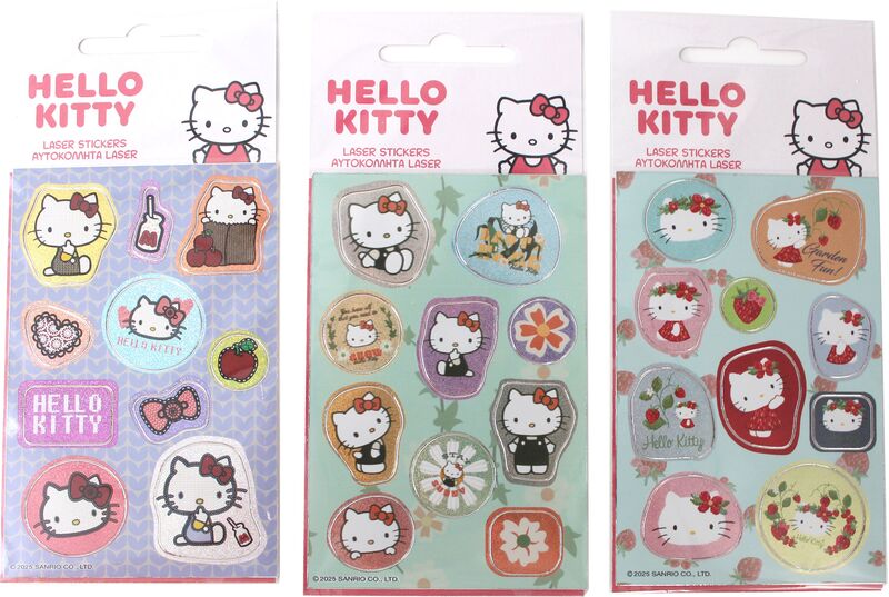 Gim Sticker Laser Hello Kitty-3 Σχέδια-1Τμχ (776-78710)