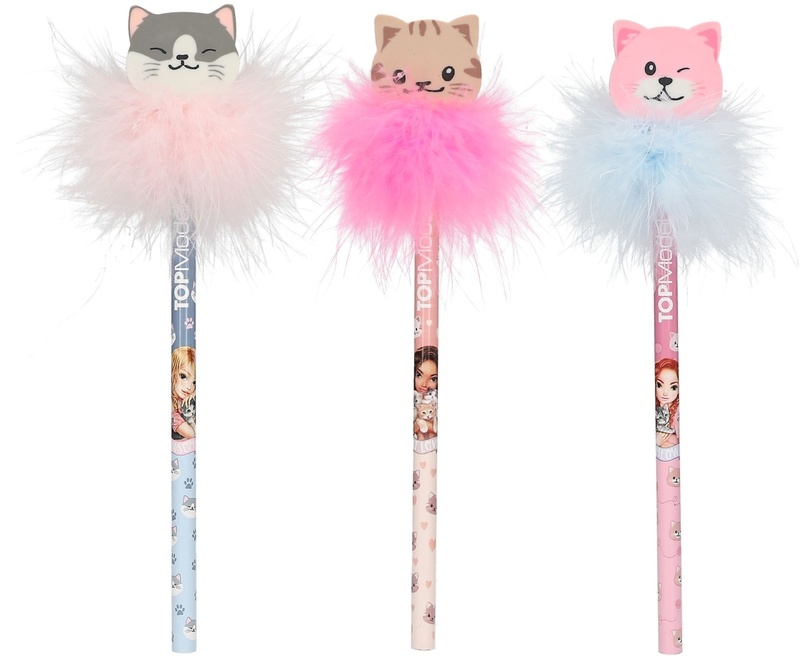 Top Model Μολύβια W/Eraser Topper Cat Love-3 Σχέδια (D13391)