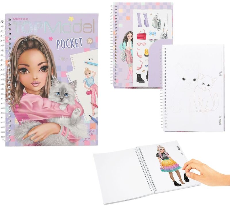 Top Model Μπλοκ Ζωγραφικής Pocket Colouring Book (D13445)