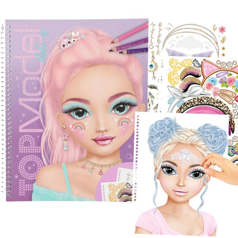 Top Model Μπλοκ Ζωγραφικής Make-Up Colouring Book (D13983)