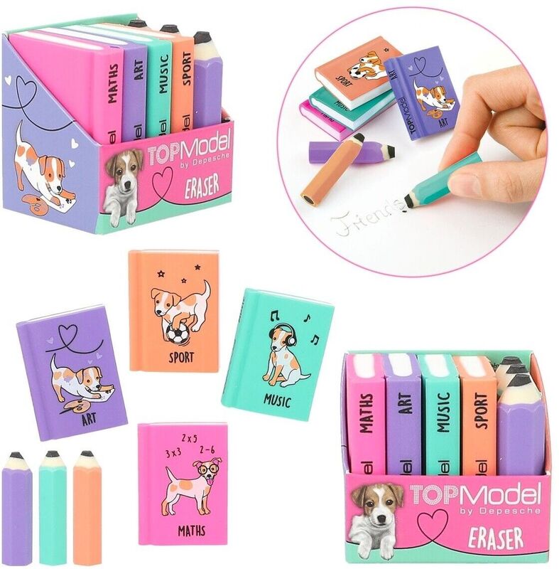 Top Model Σετ Γόμες Mini School Books & Pencils (D12443)