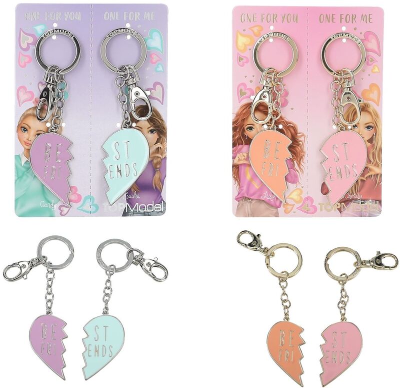 Top Model Keyring Σε Heart BFF-2 Σχέδια (D13300)