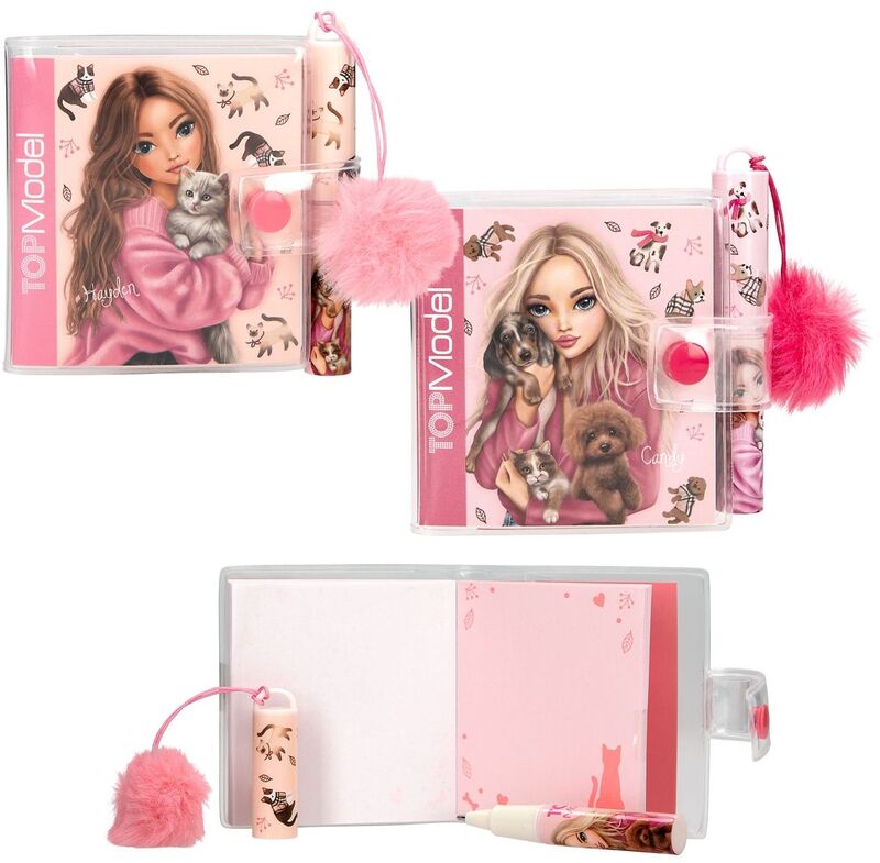 Top Model Μπλοκ Σημειώσεων Με Στυλό Fur Ever Friends-2 Σχέδια (D13885)