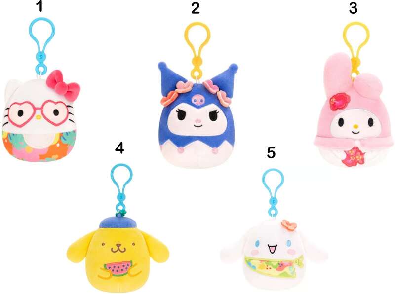 Squishmallows-Sanrio Μπρελόκ 9cm-5 Σχέδια (JWSQ0592) - φωτογραφία 2