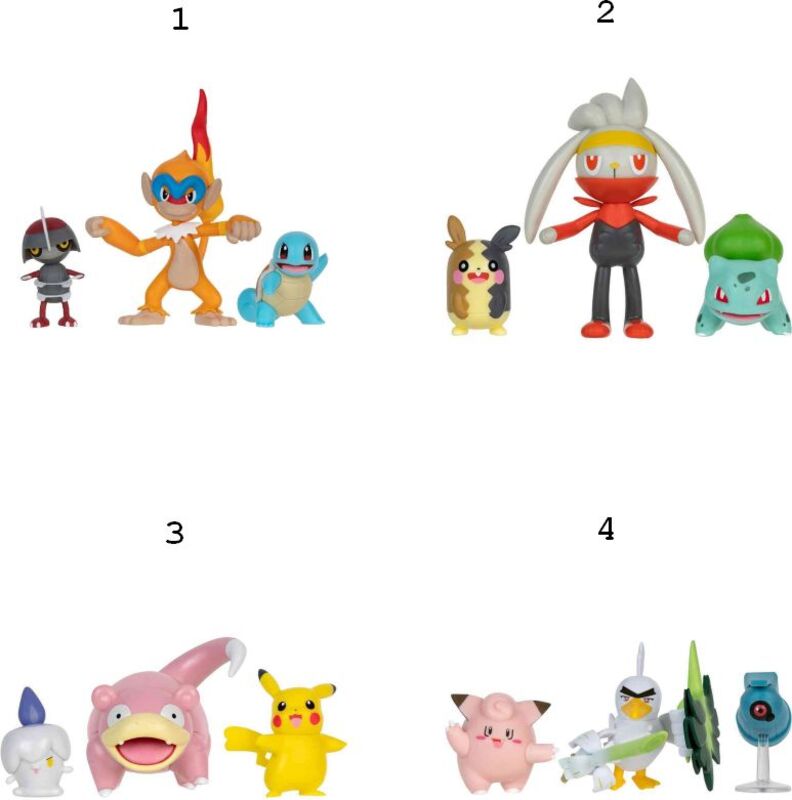 Pokemon Φιγούρες 3Τμχ W18-4 Σχέδια (JW095155-W18) - φωτογραφία 2