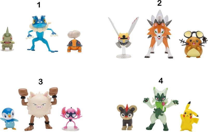 Pokemon Φιγούρες 3Τμχ w24-4 Σχέδια (JW095155-W24) - φωτογραφία 2
