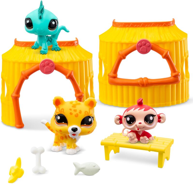 Littlest Pet Shop Φιγούρες 3Τμχ Με Αξεσουάρ-Ζούγκλα (BF000515)