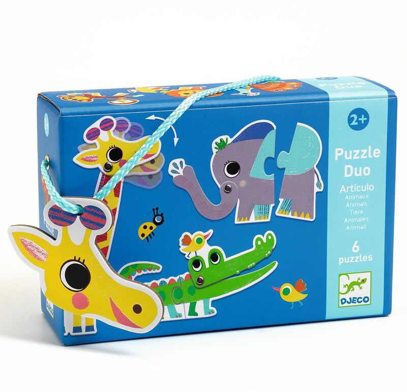 Djeco Παζλ Duo Ζώα Της Ζούγκλας Με Κίνηση (176-08262)