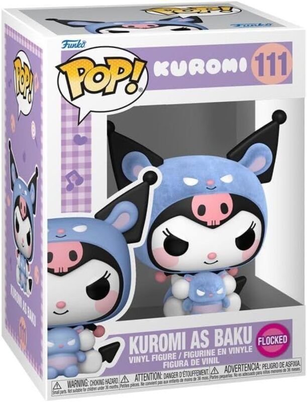 POP!#111 Φιγούρα Kuromi As Baku(Flocked)-Sanrio:Hello Kitty & Friends (109064) - φωτογραφία 2