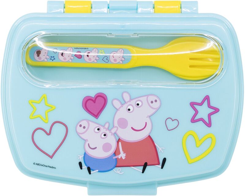 Stor Δοχείο Φαγητού Με Κουτάλι/Πιρούνι Peppa Pig (101787)