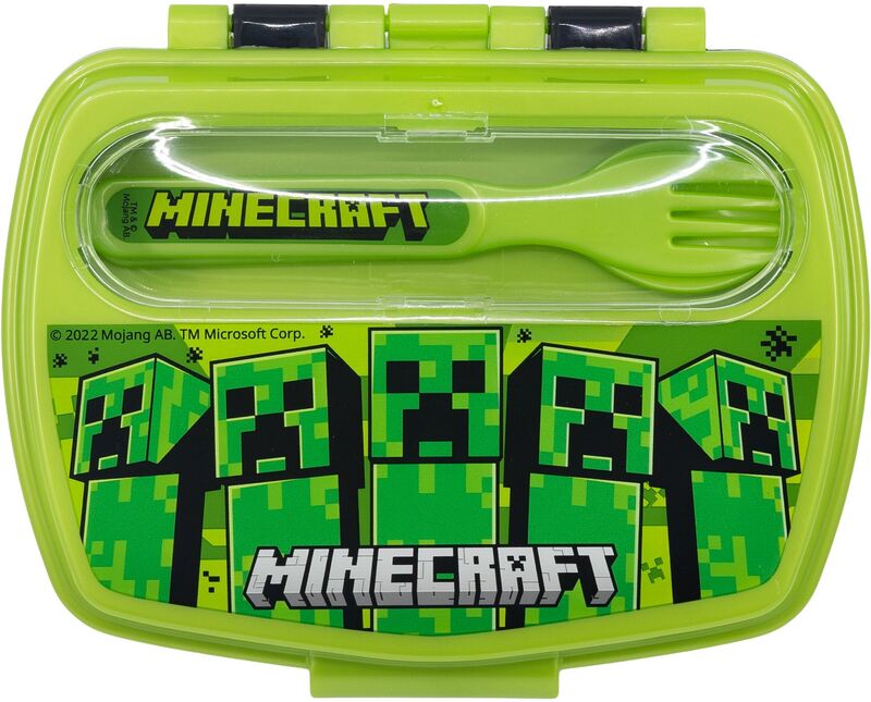 Stor Δοχείο Φαγητού Με Κουτάλι/Πιρούνι Minecraft (101788)