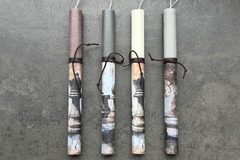 Λαμπάδα Ν.60 Ντεκουπάζ Σκάκι-4 Σχέδια (961-194-0095)