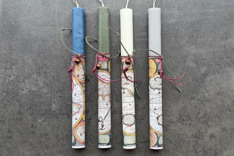 Λαμπάδα Ντεκουπάζ Χάρτης-4 Σχέδια (961-194-0097)