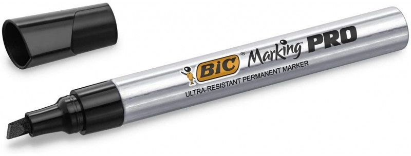 Bic B.Μαρκαδόρος Ανεξίτηλος Marking Pro Chisel Μαύρο (964802)