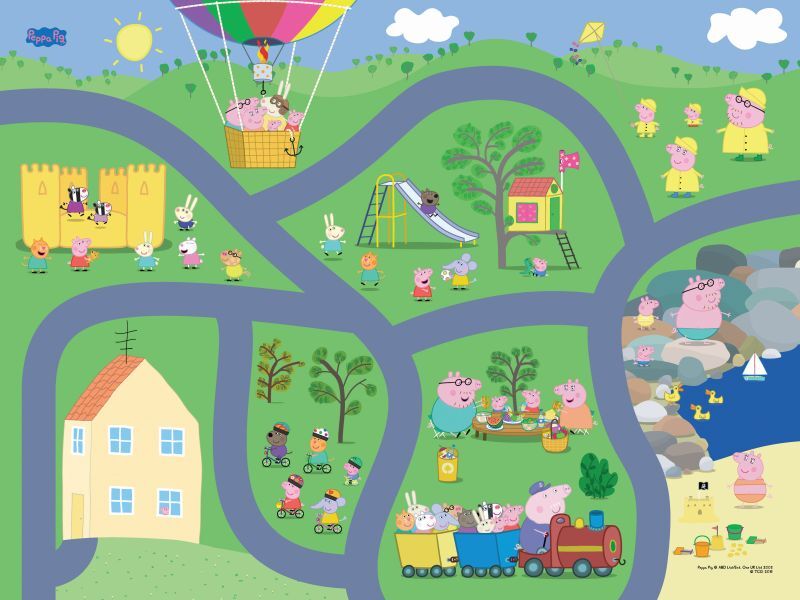 Giochi Preziosi Megamat Αφρώδες Χαλάκι 120x90εκ Με Αυτοκινητάκι Peppa Pig - PP022000 - φωτογραφία 3