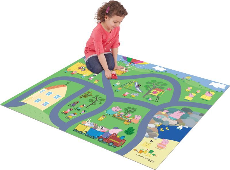 Giochi Preziosi Megamat Αφρώδες Χαλάκι 120x90εκ Με Αυτοκινητάκι Peppa Pig - PP022000 - φωτογραφία 4