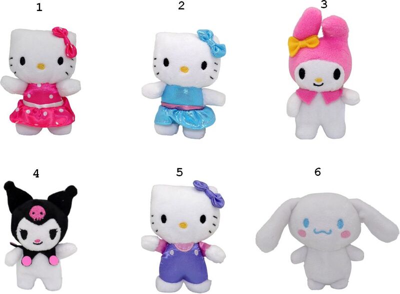 Hello Kitty Λούτρινο 8cm-6 Σχέδια (HKT25000) φωτογραφία