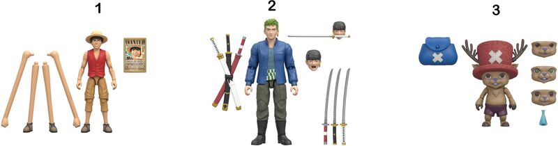One Piece Φιγούρα Action-3 Σχέδια (NEP03000) - φωτογραφία 2