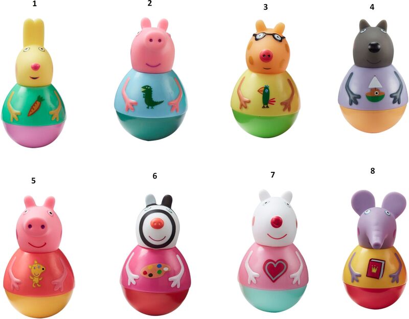 Giochi Preziosi Peppa Pig Weebles Φιγούρες - 8 Σχέδια - WE001000 - φωτογραφία 2