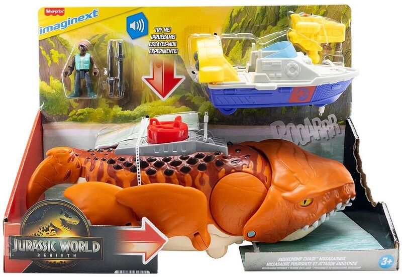 Fisher Price Imaginext-Jurassic World Rebirth Το Κυνήγι Του Μοσόσαυρου (JFR23) - φωτογραφία 2