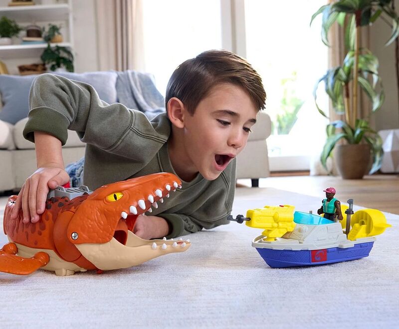 Fisher Price Imaginext-Jurassic World Rebirth Το Κυνήγι Του Μοσόσαυρου (JFR23) - φωτογραφία 7