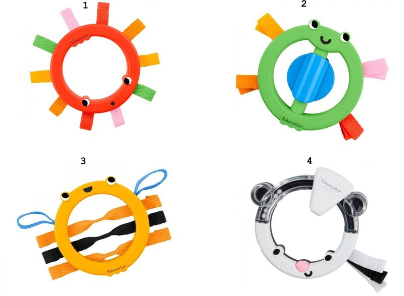 Fisher Price Κουδουνίστρες Ζωάκια-4 Σχέδια (JKW53) - φωτογραφία 2