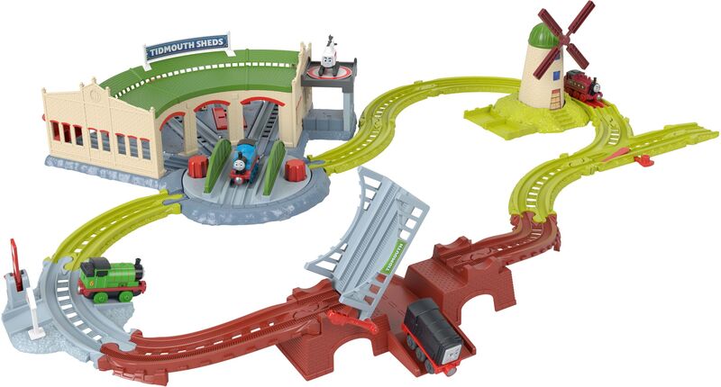 Mattel Fisher Price Thomas Το Τρενάκι-Πίστα Σταθμός Τρένων Τίντμουθ (JLL36)