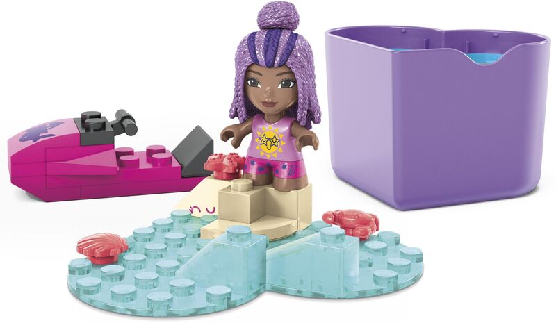 F.P. Mega Bloks Barbie Color Reveal Φιγούρα Με Αξεσουάρ-3 Σχέδια (HHP85)