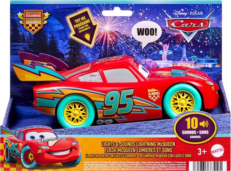 Mattel Αυτοκινητάκι Cars Lightning McQueen Με Φως & Ήχους - JMT55 - φωτογραφία 2