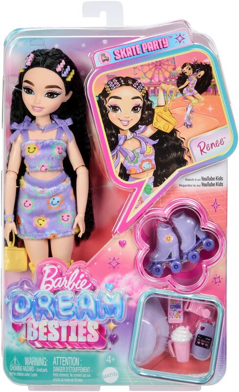 Barbie Dream Besties Roller Skate-Renee (JFX99) - φωτογραφία 2