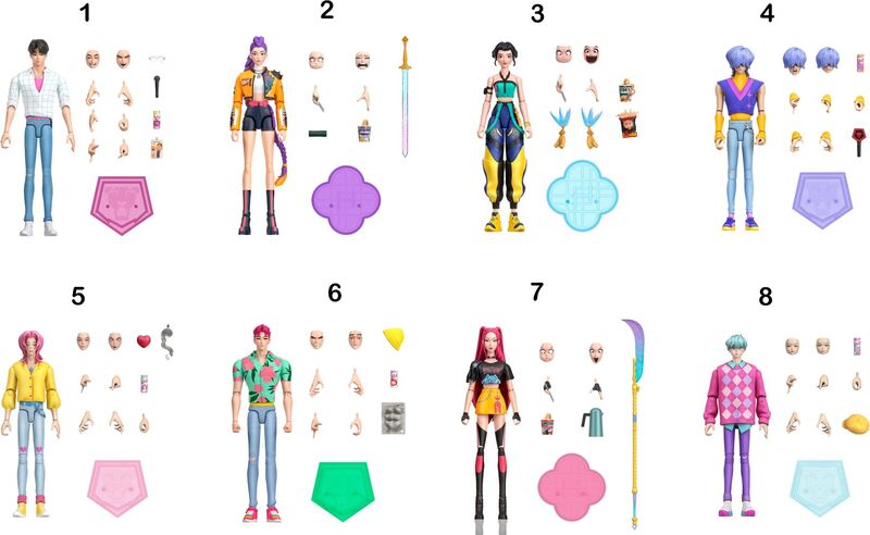 K-Pop Demon Hunters Φιγούρες Με Εκφράσεις & Αξεσουάρ 15cm-8 Σχέδια (JRY29) - φωτογραφία 2