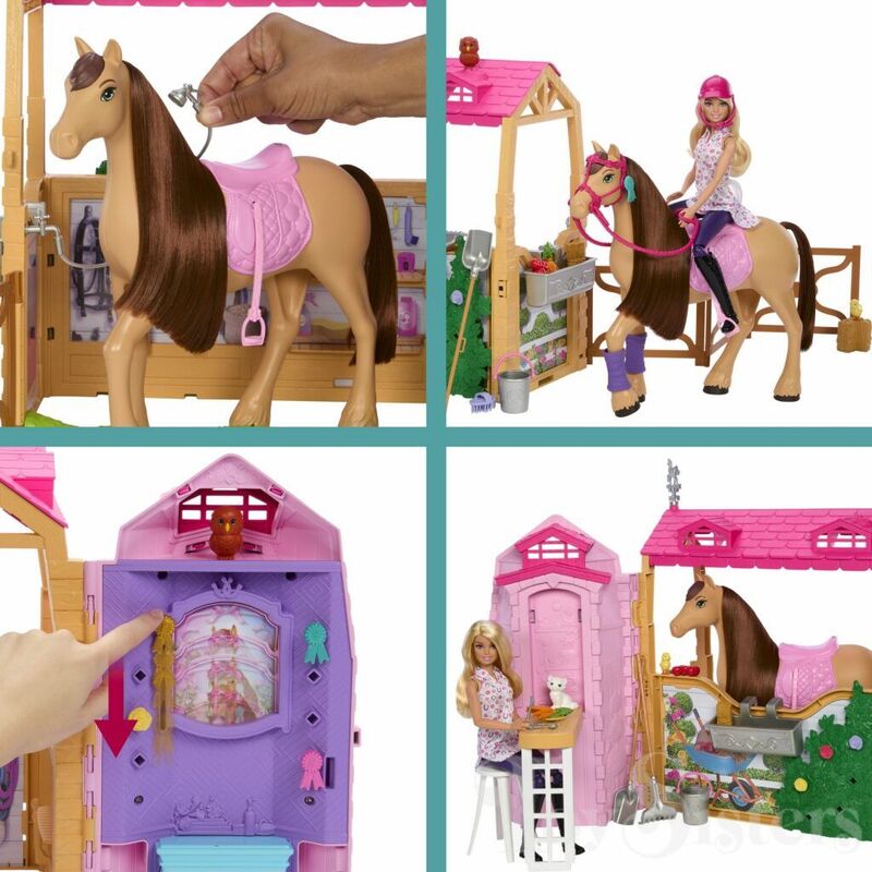 Barbie The Great Horse Chase Στάβλος (HXJ44) - φωτογραφία 5