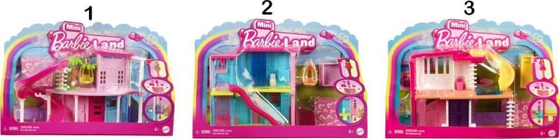 Barbie Mini Barbieland-Σπίτια-3 Σχέδια (HYF44) - φωτογραφία 2