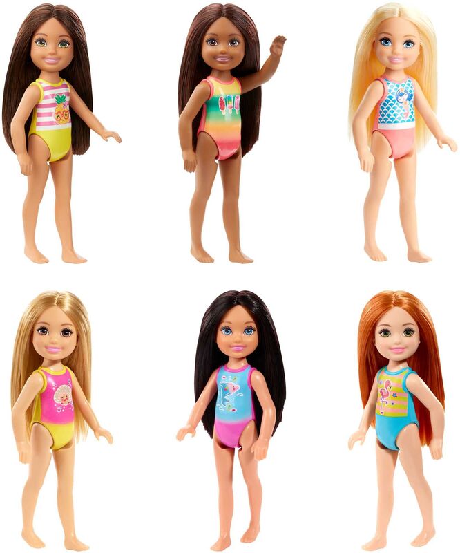 Barbie Chelsea Beach-6 Σχέδια-1Τμχ (GLN73)