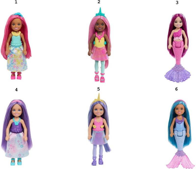 Barbie Chelsea Παραμυθένιος Κόσμος-6 Σχέδια (JKH54) - φωτογραφία 2
