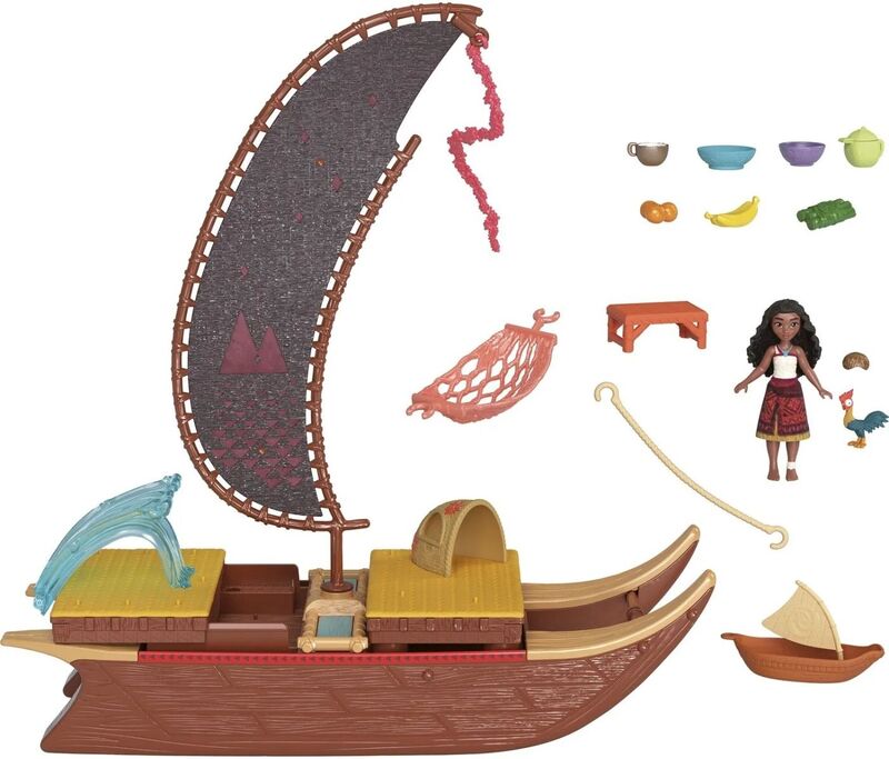 Disney Princess Βαϊάνα-Μίνι Κούκλες Βαϊάνα & Καράβι (JBT78)