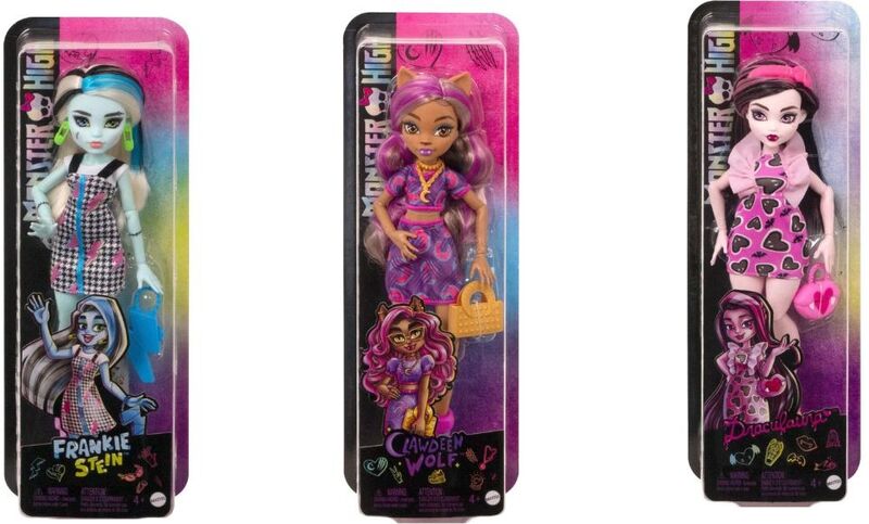 Monster High Κούκλες -3 Σχέδια (HRC12) - φωτογραφία 3