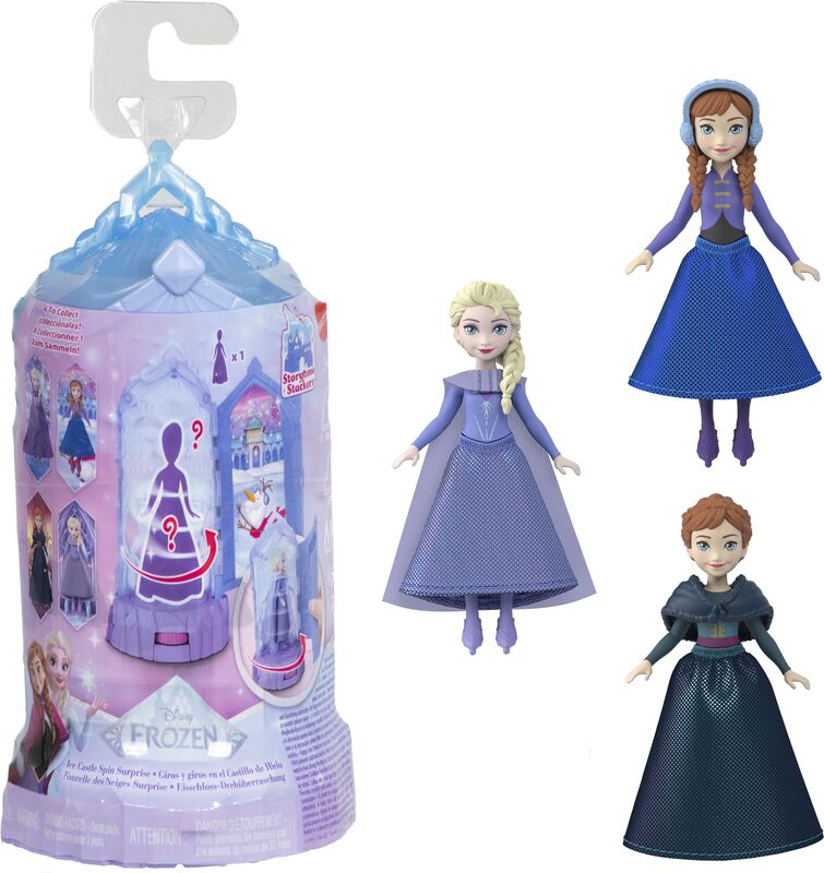 Disney Frozen Mini Κούκλες-Πυργάκι Έκπληξη-3 Σχέδια (JCR90)