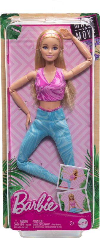 Mattel Barbie Αμέτρητες Κινήσεις Υoga Blonde - HRH27 - φωτογραφία 2