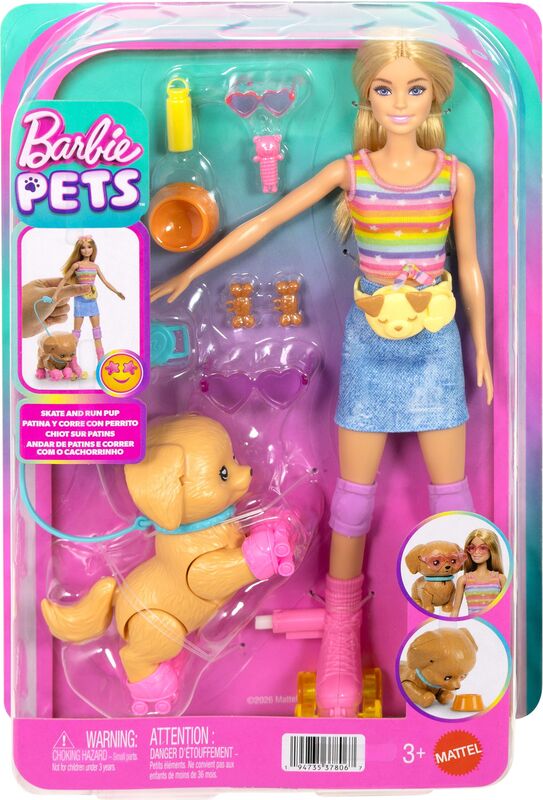 Barbie Roller Skates Με Σκυλάκι (JMJ44) - φωτογραφία 2