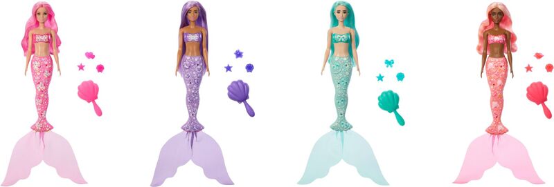 Barbie Color Reveal-Γοργόνες-4 Σχέδια (JMW61) - φωτογραφία 2