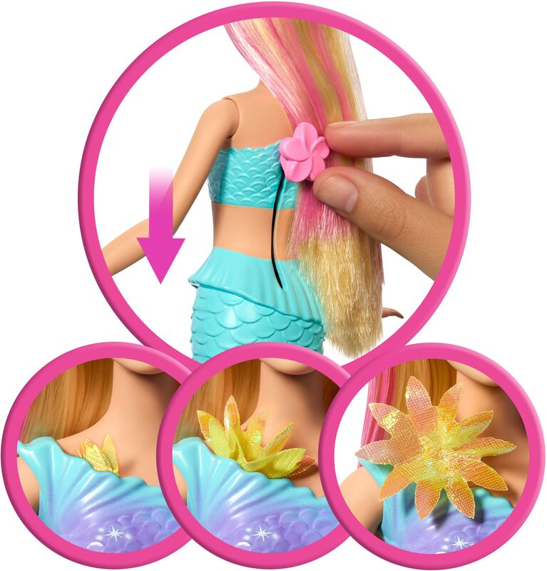 Mattel Barbie Μαγική Γοργόνα Που Ανθίζει-Ξανθιά - JDM72 - φωτογραφία 4