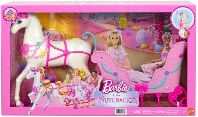 Barbie Καρυοθραύστης-Άλογο Με Άμαξα (JNH63) - φωτογραφία 2