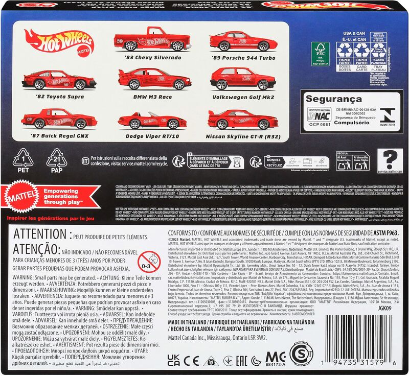 Hot Wheels Συλλεκτικά Αυτοκινητάκια Mattel 80 Χρόνια Σετ Των 8 - JGK09 - φωτογραφία 3