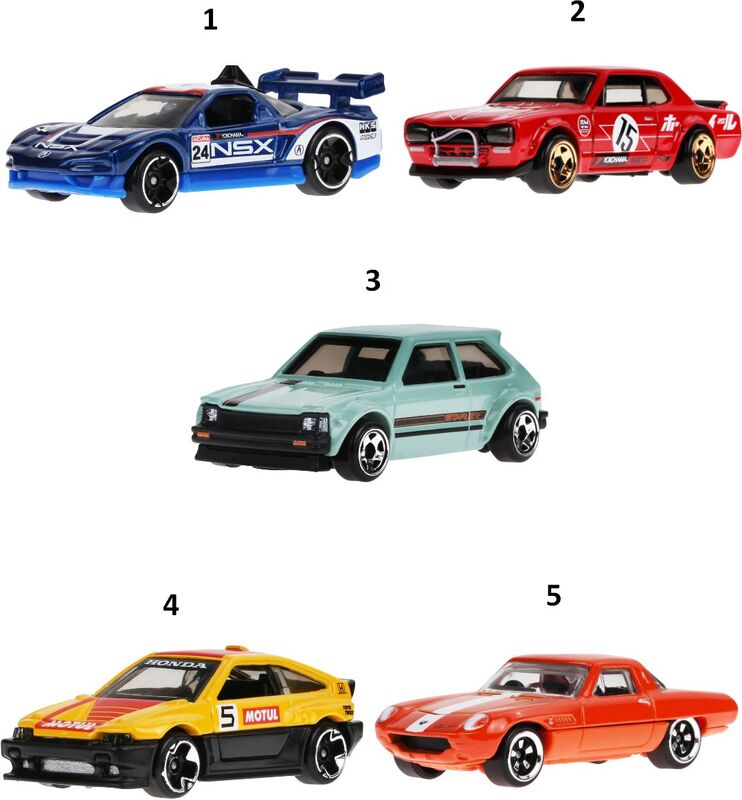 Hot Wheels Αυτοκινητάκια J Imports-5 Σχέδια (HWR57) - φωτογραφία 2
