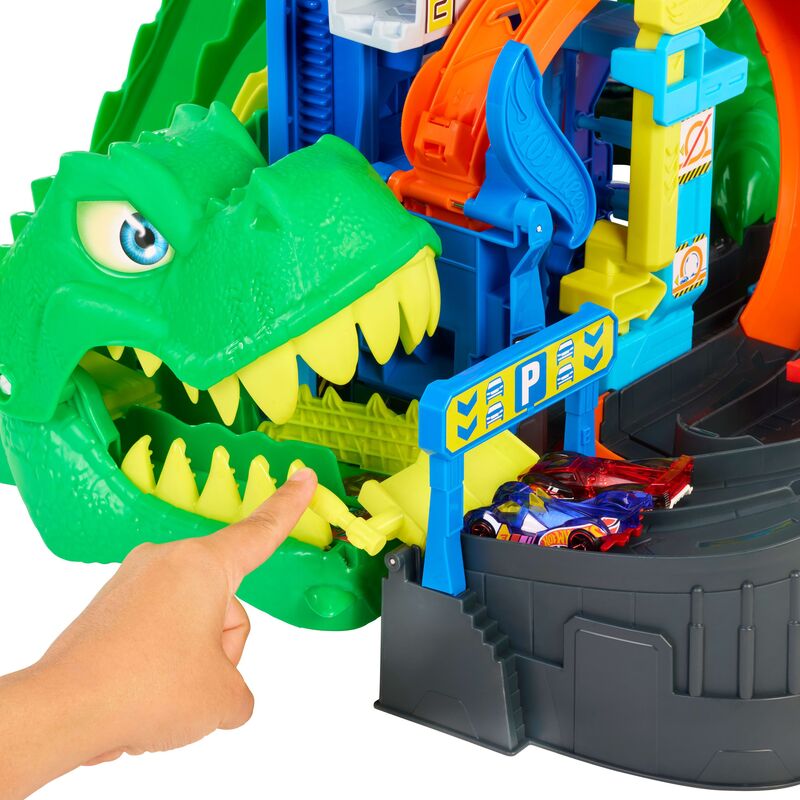 Mattel Hot Wheels Απόλυτο Γκαράζ T-Rex Με Πίστα City - JHL98 - φωτογραφία 4