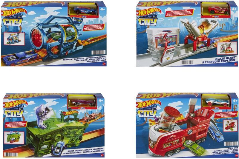 Hot Wheels Αναδιπλούμενες Πίστες City-4 Σχέδια (FJN34) - φωτογραφία 3