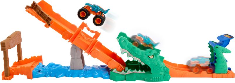 Mattel Hot Wheels Monster Trucks Πίστα-Εξόντωση Κροκόδειλου - JJN45 - φωτογραφία 3