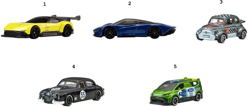 Hot Wheels Αυτοκινητάκια-Αυτοκινητοβιομηχανίες UK Hill Climbers-5 Σχέδια (JLT22) - φωτογραφία 2